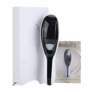 Brosse de massage électrique rechargeable pour le cuir chevelu, avec LED rouge et bleue, micro-courant EMS, USB, nano, pour la croissance des cheveux et l'application d'huile capillaire - Product Image 1
