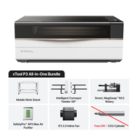 Ensemble tout-en-un XTool P3, graveur et découpeur laser CO2 80W, zone de travail 915*458mm avec caméra quadruple et mise au point automatique LiDAR
