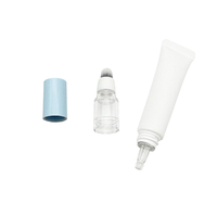 Tube cosmétique souple PE personnalisé avec logo pour correcteur de maquillage 30ml 50ml, avec applicateur pinceau et compte-gouttes