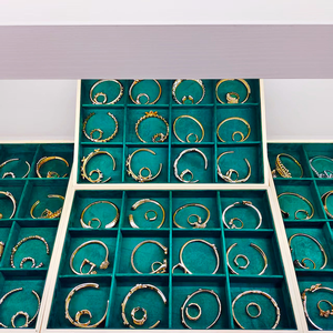 Accessori in Ottone di Alta Qualità ed Economici, Gioielli Impermeabili con Collana, Orecchini, Bracciale e Anello con Zirconi, Fornitori Personalizzati all'Ingrosso - Product Image 5