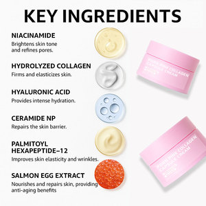<span class=keywords><strong>Crème</strong></span> hydratante pour le visage au ADN de saumon, céramide, niacinamide, soin coréen, peptides PDRN, capsules de collagène rose, vente en gros - Product Image 5