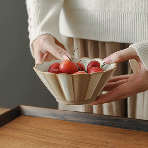 Bol à soupe vintage créatif en forme de fleur, grande assiette, ensemble de vaisselle en céramique pour la maison - Product Image 5