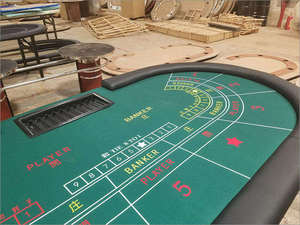 Pliable Baccarat Poker Table Casino 10 Joueurs Ovale Led De Luxe Lumière <span class=keywords><strong>Roulette</strong></span> Jambes Tapis Accessoires Usb Carré Club Grade Rail - Product Image 4