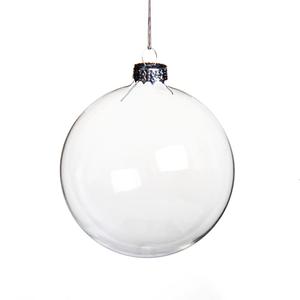 Palline di Natale Personalizzate in Vetro Trasparente 8cm, Ornamento da Appendere all'Albero di Grande Successo - Product Image 1
