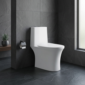 Siphonic One Piece Ceramic Toilet Dual Flush 250mm 300mm S <b>Trap</b> Elongated WC For Saudi South America - Product Image 3
