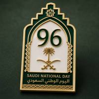 Broches et badges personnalisés en émail souple, souvenirs de la Journée nationale d'Arabie Saoudite 2026, vente en gros, conception de logo, cadeau 96