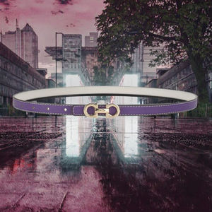 Women's Casual Korean-Style <b>Cow</b> Hide Alloy Geometric Pattern Breathable 2.5cm Belt Decorative <b>Dress</b> Versatile Luxury Dives - Product Image 3