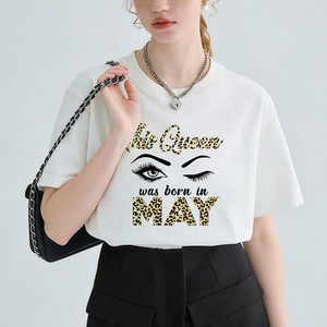 Stampa 'This Queen Was Born in MAY' Design in Vinile DTF per Trasferimento a Caldo - Product Image 4