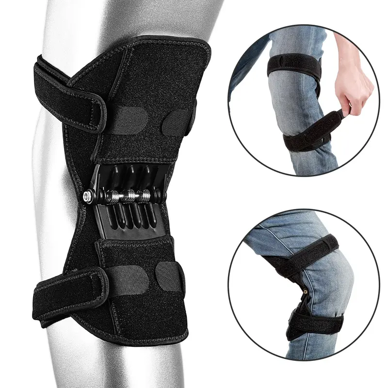 Rodillera de soporte para articulaciones, soporte para aliviar el dolor, rodillera de recuperación, almohadillas estabilizadoras para rodilla, entrenador sentadillas para piernas eléctricas con suave, 2020