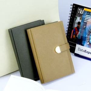 Journal intime en cuir personnalisé, logo en relief, estampage à chaud, argent, or avec stylo, planificateur relié en papier - Product Image 2