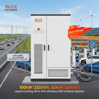 Système de stockage d'énergie solaire MATE ESS avec batterie au lithium LFP 100 kW 232 kWh 125 kW 261 kWh pour station de recharge de véhicules électriques