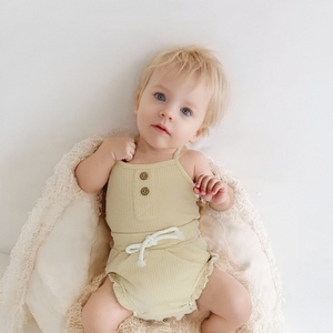 Populaire coton solide à manches courtes combinaisons bébé vêtements barboteuses enfant en bas âge filles mode 2 pièces vêtements ensembles - Product Image 6