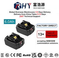 Paket Baterai Pengganti Lithium Ion 6.0Ah untuk Baterai 18v BL1830 BL1850 BL1860 Kit Bor Listrik