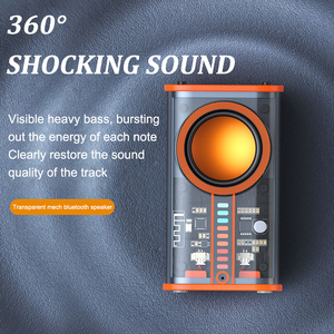 Trong Suốt Mecha Không Dây Bluetooth Loa Di Động <span class=keywords><strong>Mini</strong></span> Loa Siêu Trầm Hỗ Trợ 3D Surround Âm Thanh TWS Loạt Âm Thanh Loa - Product Image 4