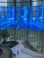 Écran LED holographique transparent d'intérieur, holographie 3D invisible, publicité dans les centres commerciaux, concerts et événements en direct
