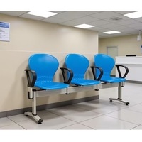 Chaises d'attente modernes 2021 en métal rouge, durables, ergonomiques et faciles à nettoyer, 4 places, pour hôpital, aéroport, bureau, arrêt de bus, banque