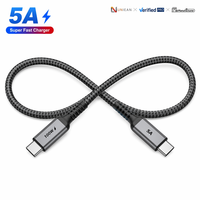 Câble de charge rapide tressé en silicone UNIEAN personnalisé 100W PD USB 2.0 Type-C vers Type-C