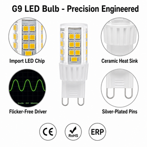 G9 LED <b>Bulb</b> 1.8W 150-180LM 2700K Warm <b>White</b> Bi-Pin Halogen Replacement for Chandelier Crystal Hotel Lighting - Product Image 3