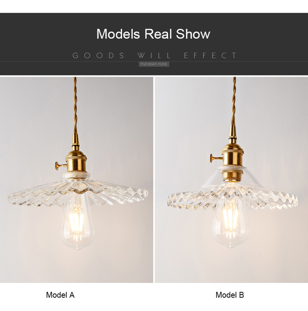 Pendant Lamp Glass Modern Loft Home Decor Light Fixtures Copper Brass Fixture Kitchen Dining Restaurant Hanging Lamp