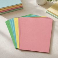 Papiers de bureau de bonne qualité, utilisation polyvalente, format pratique 32 x 24 cm, 100 pièces, couleurs mélangées, classeur en papier