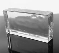 Avec prix populaire brique de verre transparente mur de séparation bloc de verre en cristal pour la décoration