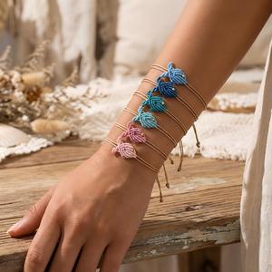Bracelet en corde tressée fait main Resoul, réglable, style macramé, bijou bohème pour l'été, la plage, accessoire de surf pour <span class=keywords><strong>femme</strong></span> - Product Image 1