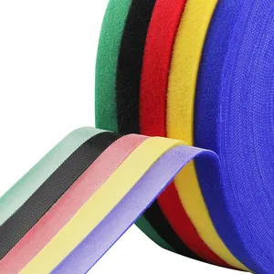 Hot Sale Velcroes Nylon Back To Back Hook And Loop Band Tape Thin Heavy Duty Self Adhesive Double Side