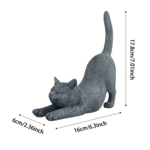 Vật Nuôi Mèo Theo Chủ Đề Nhựa Vẽ Tay Bình Bức Tượng Kết Cấu Nghệ Thuật Trang Trí Nội Thất Kéo Dài Đặt Ngoài Trời Patio Kinh Doanh Mô Hình Quà Tặng - Product Image 5