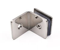 Support d'angle moderne en acier inoxydable à 90 degrés pour fixation de verre, moulé avec précision, pour cloisons de douche