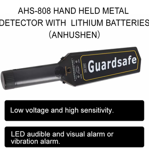 OEM Yüksek Hassasiyetli El Tipi <span class=keywords><strong>Metal</strong></span> Dedektörü AHS808 IP54 Dereceli Güvenlik Tarayıcısı Otel ve Havaalanı Kullanımı İçin - Product Image 1