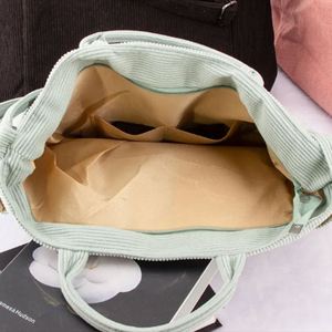 Custom Large Corduroy Crossbody <b>Shoulder</b> Bag Lady Women Durable Zipper Adjustable <b>Strap</b> Handcrafted Embroidered Messenger Travel - Product Image 5