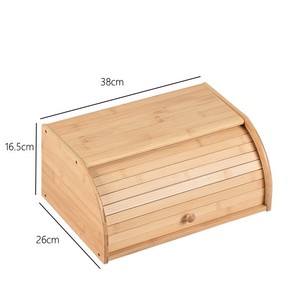 Bamboo Bread Box With Acrylic Lid Small Cake <b>Storage</b> <b>Kitchen</b> Household Use - Product Image 4