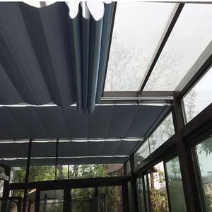 Cortina parasol inteligente eléctrica moderna para habitación de vidrio Sunroom con techo plegable de batería de litio Blackout - Product Image 2