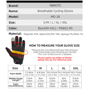 Gants de moto d'été MJMOTO, respirants, pour la course moto, pour hommes et femmes, antichocs, à doigts entiers, pour la conduite de moto - Product Image 2