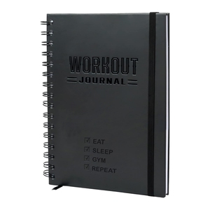Großhandel Individuelles Logo A5 Hardcover Wellness-Tracker Fitness-Tagebuch Trainingsprotokoll Spiralgebundenes Notizbuch Planer mit Individueller Bedruckung - Product Image 1