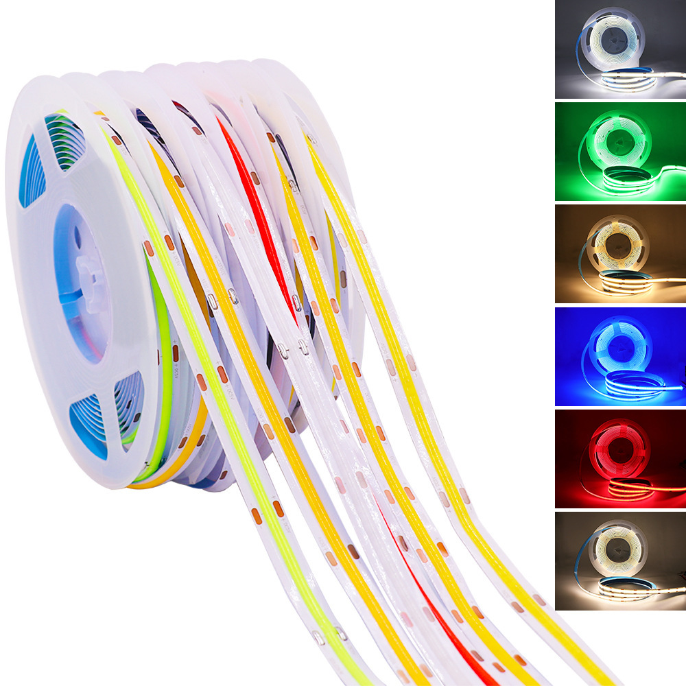 DC12V/24V 8mm/10mm 320LEDs IP67 USB Red/Golden/Yellow/Ice-Blue/Blue/Green/Purple Colorful Flexible COB LED Strip Light