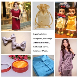 Encrypted Solid Satin <b>Fabric</b> Silk Lining For Hanfu Cheongsam Formal Dress Buddha Hall Garment Cloth - Product Image 4