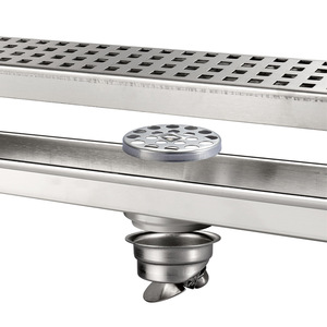 Inserto piastrelle bagno <span class=keywords><strong>scarico</strong></span> acqua lavello griglia in acciaio inox rettangolo lungo trappola di <span class=keywords><strong>scarico</strong></span> per WC - Product Image 5