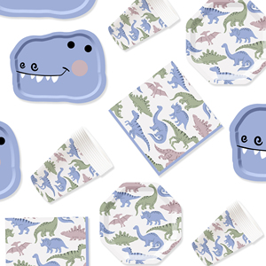 Decoraciones para Fiesta de Cumpleaños con Temática de Dinosaurios DAMAI, Platos y Servilletas de Dinosaurios, Decoraciones para Fiesta, Juego de Vajilla Desechable de Dinosaurios - Product Image 3