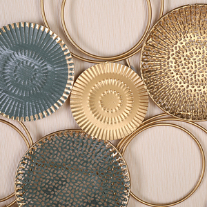 Decorazione personalizzata <span class=keywords><strong>In</strong></span> <span class=keywords><strong>Metallo</strong></span> Vintage Oro Macrame Della <span class=keywords><strong>Parete</strong></span> Sole Placcatura Art Hanging Scultura - Product Image 2