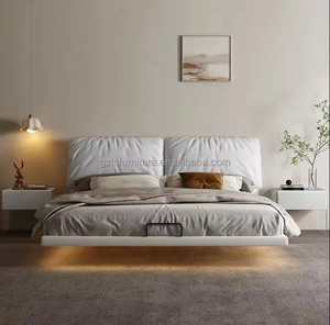 Venta al por mayor de fábrica <span class=keywords><strong>cama</strong></span> suspendida estilo crema de lujo de madera maciza dormitorio <span class=keywords><strong>cama</strong></span> plegable con Sensor de luz dormitorio de Hotel para <span class=keywords><strong>adultos</strong></span> - Product Image 1