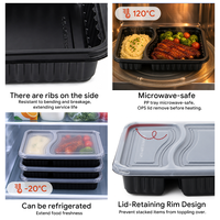 Boîte alimentaire jetable en plastique PP estampillée pour poulet rôti, nouilles, gâteaux, fruits frais - Solution d'emballage haut de gamme