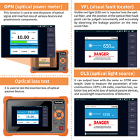 Testeur de fibre optique OTDR Rsrteng RSO-4000D-US, portée de test 500m-100Km, carte d'événements 4.3'', OPM VFL LS OLS RJ45, carte 8 Go, UPC/FC SC LC ST -US