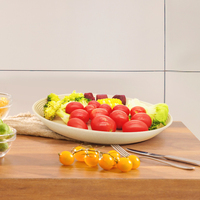 Assiettes en Plastique de Paille de Blé Réutilisables Durables Incassables Design Nordique Écologiques 20cm 24cm pour Maison Restaurant Expédition Rapide