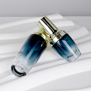 Meilleure Vente : Flacon Pompe de Luxe en Verre à Fond Épais pour Huile Corporelle et Lotion, Bouteille de Soins de la Peau à Dégradé Bleu, Pot de Sérum Visage - Product Image 5