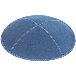 Logo kustom cetak Kippot sutra bordir Yahudi Suede Kippah - Product Image 6