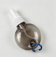 Porte-clés – Flacon transparent en plastique de 50 ml en forme de feuille ou de cœur pour parfum, désinfectant pour les mains, cosmétiques, avec crochet métallique