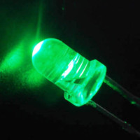 Puces TW haut rendement 495-500nm 500-505nm 510-515nm 520-525nm 560-570nm Diode LED verte ronde 3mm pour lumières