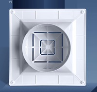 Diffuseur d'air ABS 350 mm, panneau de 300 mm, découpe de 100 mm, grille à 4 voies pour plafond, pour maison, bureau, hôtel, magasin