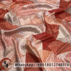 Brocade imprimé numérique italien 100% soie satin tissus polyester tela tissu jacquard tissu élastique en mousseline pour robe - Product Image 6